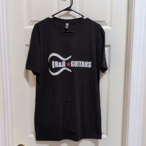 Next Level Men's Short Sleeve Graphic Tee R&R Guitars Black Size Large - NWOT